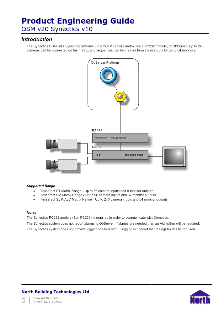 Preview thumbnail of page 1 of the Synectics Engineering Guide PDF document.